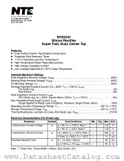 NTE6241 datasheet pdf NTE Electronics