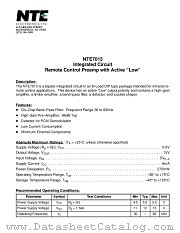 NTE7013 datasheet pdf NTE Electronics