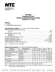 NTE7023 datasheet pdf NTE Electronics