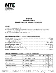NTE7033 datasheet pdf NTE Electronics