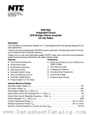NTE7053 datasheet pdf NTE Electronics