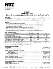 NTE8374 datasheet pdf NTE Electronics