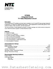 NTE856 datasheet pdf NTE Electronics