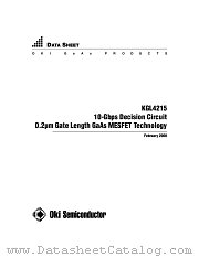 KGL4215 datasheet pdf OKI electronic components