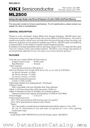 ML2500 datasheet pdf OKI electronic components