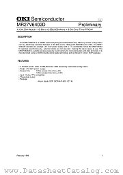 MR27V6402D datasheet pdf OKI electronic components