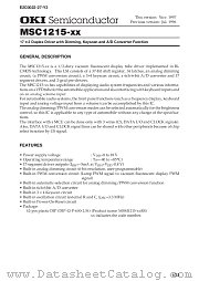 MSC1215 datasheet pdf OKI electronic components