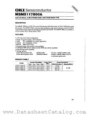 MSM5117800A datasheet pdf OKI electronic components