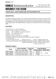 MSM5118160B datasheet pdf OKI electronic components