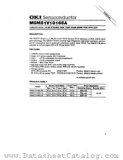 MSM51V18165A datasheet pdf OKI electronic components