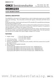 MSM5259 datasheet pdf OKI electronic components