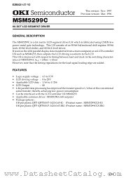 MSM5299C datasheet pdf OKI electronic components