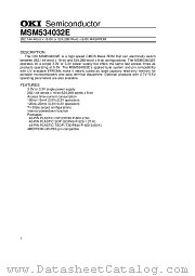 MSM534032E datasheet pdf OKI electronic components