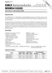 MSM5416282 datasheet pdf OKI electronic components