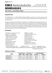 MSM548263 datasheet pdf OKI electronic components