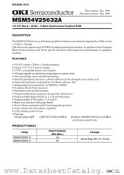 MSM54V25632A datasheet pdf OKI electronic components