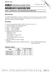 MSM56V16800DH datasheet pdf OKI electronic components