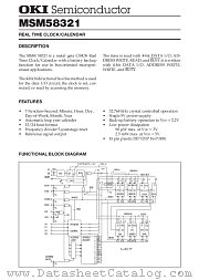MSM58321 datasheet pdf OKI electronic components