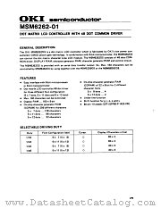 MSM6262-01 datasheet pdf OKI electronic components