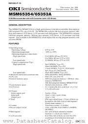 MSM65353A datasheet pdf OKI electronic components