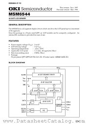 MSM6544 datasheet pdf OKI electronic components
