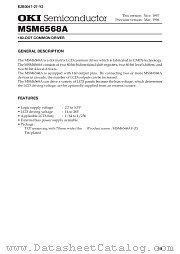 MSM6568A datasheet pdf OKI electronic components