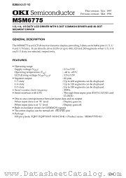 MSM6775 datasheet pdf OKI electronic components