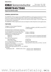 MSM7540 datasheet pdf OKI electronic components