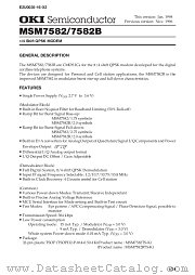 MSM7582B datasheet pdf OKI electronic components