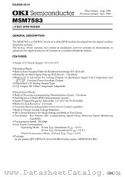 MSM7583 datasheet pdf OKI electronic components