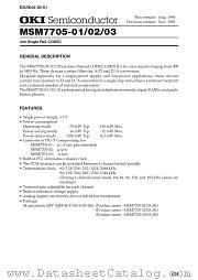 MSM7705-03 datasheet pdf OKI electronic components