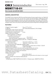 MSM7718-01 datasheet pdf OKI electronic components