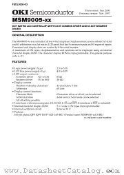 MSM9005-XX datasheet pdf OKI electronic components