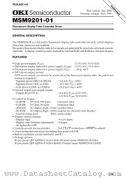 MSM9201-01 datasheet pdf OKI electronic components
