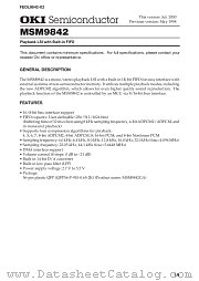 MSM9842 datasheet pdf OKI electronic components