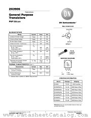 2N3906-D datasheet pdf ON Semiconductor