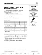 2N4921-D datasheet pdf ON Semiconductor