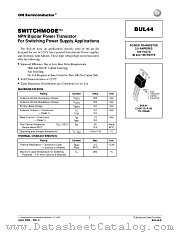 BUL44-D datasheet pdf ON Semiconductor