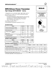 BUL45-D datasheet pdf ON Semiconductor
