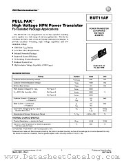 BUT11AF-D datasheet pdf ON Semiconductor