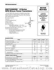 BUV48-D datasheet pdf ON Semiconductor
