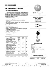 MBR20200CT-D datasheet pdf ON Semiconductor