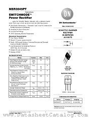 MBR3045PT-D datasheet pdf ON Semiconductor