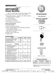 MBR3045ST-D datasheet pdf ON Semiconductor