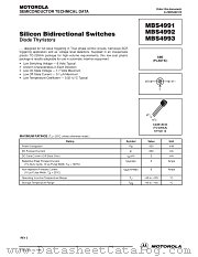 MBS4991-D datasheet pdf ON Semiconductor