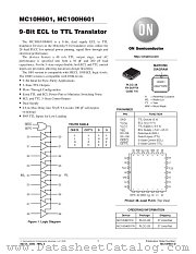 MC10H601-D datasheet pdf ON Semiconductor