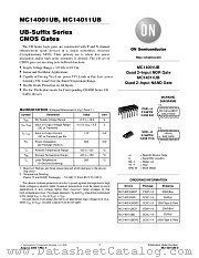 MC14001UB-D datasheet pdf ON Semiconductor