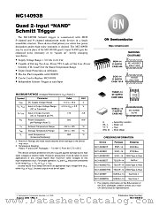MC14093B-D datasheet pdf ON Semiconductor