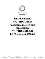 MC74HC4316-D datasheet pdf ON Semiconductor