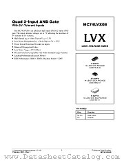 MC74LVX08-D datasheet pdf ON Semiconductor